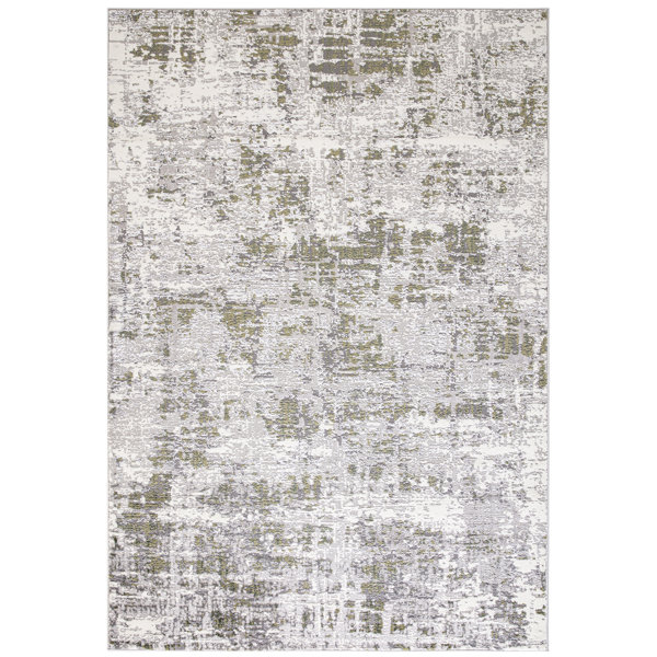 Etta Avenue Aisha Abstract Machine Woven Green/Grey Area Rug & Reviews